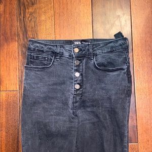 High waisted black jeans